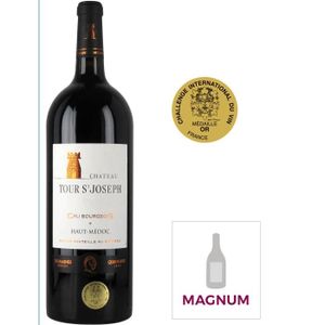 VIN ROUGE Magnum Château Tour Saint Joseph 2018 Haut-Médoc Cru Bourgeois - Vin rouge de Bordeaux