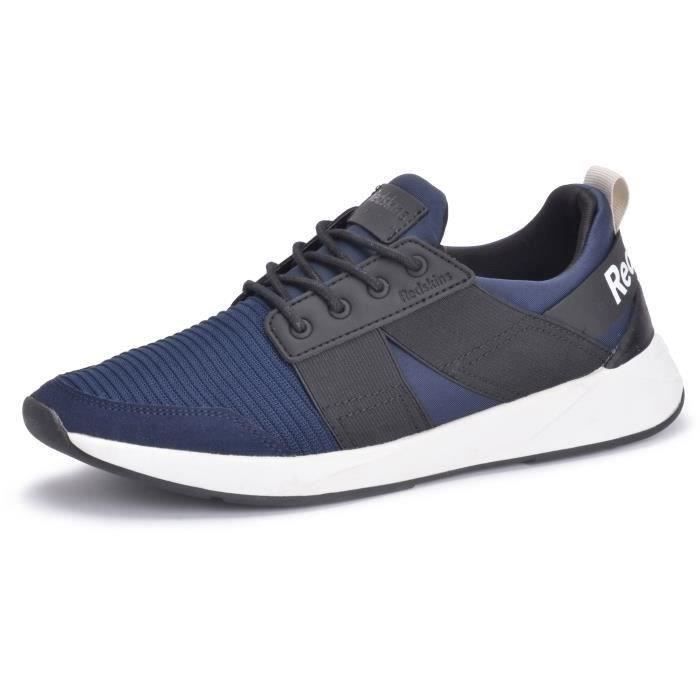 Baskets REDSKINS Epuis Bleu Marine/Noir Homme - Cuir - Lacets