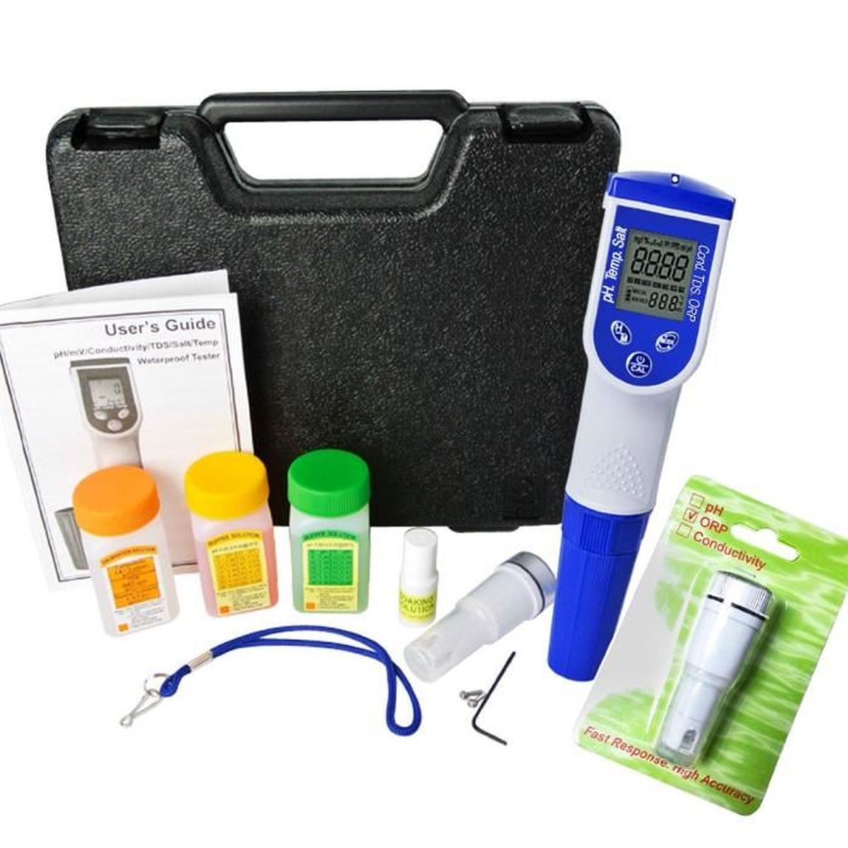 6 En 1 Multi Parametres Ph Orp Mv Temperature Conductivite Tds Sel Combo Salinite Testeur Avec Orp Electrode Multiparametriques Achat Vente Mesure Controle 6 En 1 Multi Parametres Ph Cdiscount
