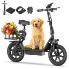 LADPED Trottinette électrique 500W avec siège et panier, ESBSPRO ,64 km d’autonomie, pneus 14”, 35km/h MAX, Pliable, APP