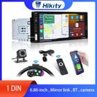 HIKITY Autoradio 1 Din 6.86"avec CarPlay/Android Auto Sans Fil,écran tactile HD,Bluetooth,commande vocale,SWC, USB/,caméra de recul