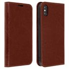 Étui iPhone XS Max - AVIZAR - Housse Cuir Portefeuille - Protection Chocs - Support Vidéo - 3 Fentes Cartes