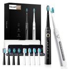 Fairywill Brosse à dents électrique Rechargeable sonic,8 têtes de brosse et 2 boîtes de voyage, Le coffret cadeau parfait