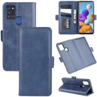 HOOXSPEED Étui pour Samsung Galaxy A21s Housse Coque Portefeuille Antichoc PU Cuir Luxe Affaires Style Housse Galaxy A21s -bleu
