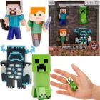 JADA TOYS Minecraft Set de figurines en métal Steve Alex Creeper Warden 6 cm