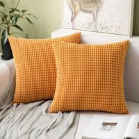 Lot de 2 housses de coussin douces et décoratives, modernes, pour salon, canapé, chambre à coucher, 45 x 45 cm, orangeMHZB