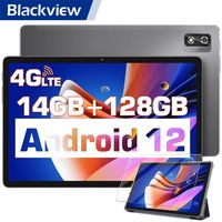 Tablette Tactile Blackview Tab 12 Pro - Android 12 - 10,1 po - 14Go+128Go/TF 1To - 13MP+5MP - Gris
