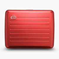 ÖGON DESIGN - SMART CASE V2 LARGE | Red - Portefeuille Rouge en Aluminium anodisé
