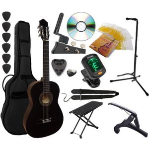 6pcs Corde Guitare Classique E-B-G en Nylon Noir D-A-E en Cuivre Plaqué  Argent, 1er au 6e Set - Cdiscount Instruments de musique