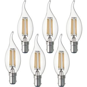 AMPOULE - LED Lot de 6 ampoules LED B15 à filament vintage, flam