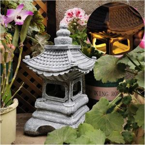 Statue en Pierre d'ornement de Jardin - Lanterne Japonaise à Trois Niveaux/ Pagode : : Cuisine et Maison
