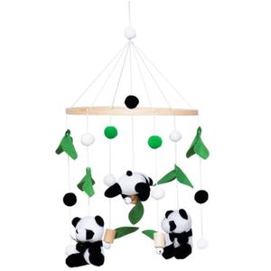 MOBILE  Jouet mobile pour bébé en forme de panda pour berceau carillon éolien fait à la main joli jouet de cloche de lit suspendu feuille d