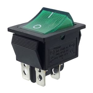 4pcs green 12v 4pcs12v / 220V 3 broches 4 couleurs Mini interrupteur avec  LED interrupteur à bascule navire/voiture/maison/industrielle SPST  électronique