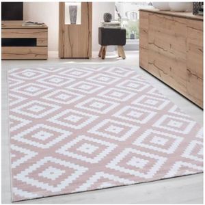 Designer tapis moderne avec des contours Coupe Carreaux Motif marbre simili gris crème