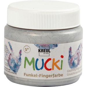 DOIGT MAGNÉTIQUE Peinture au doigt Mucki - 150 ml Argenté Métallisé
