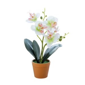 fleurs artificielles orchidee avec pot cdiscount