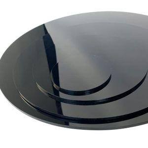 SOLS PVC Plaque plexiglass rond noir 2 mm ou 4 mm 60 cm (600 mm) 2 Mm
