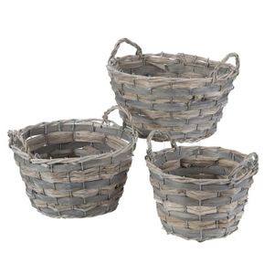Casa Furnishings Panier De Rangement Ovale En Osier Jacinthe Deau Naturelle L 57 X L 44 X