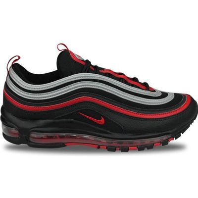 Chaussure de running Nike Air Max 97 Reflective Bred pour homme Noir Rouge Gris Cuir Mesh Cdiscount Sport