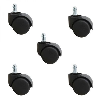 Lot 4 Roulettes Pivotantes Silencieuses M8 – 2 Avec Frein + 2 Sans, Charge 120 Kg, Polyuréthane