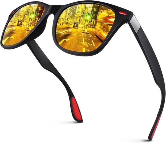 Lunettes De Soleil BMW Polarisées UV400 - Homme - Monture Noire Aluminium - Modèle 9822