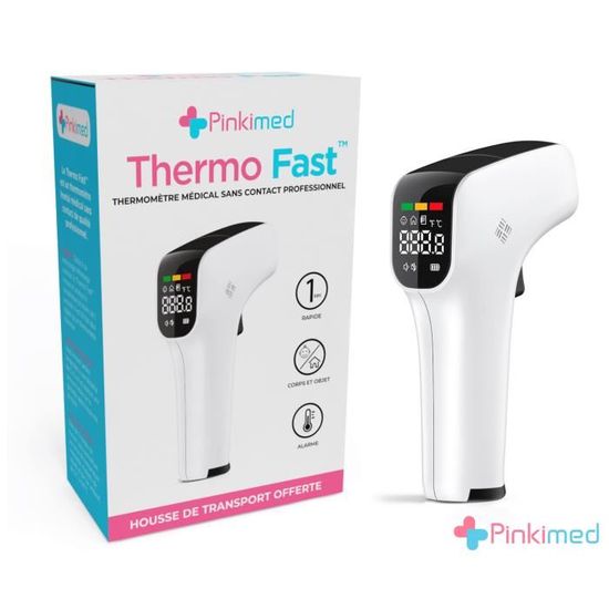 ThermoFast Pro -Thermomètre Frontal Sans Contact Fiable 3 en 1, Thermometre Medical Infrarouge Digital pour Bébé Adulte