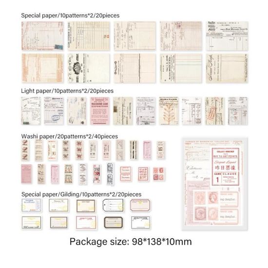 Lot De 20 Pièces D'éphéméra Vintage Pour Scrapbooking Et Journal Créatif - Papiers, étiquettes, éléments Décoratifs
