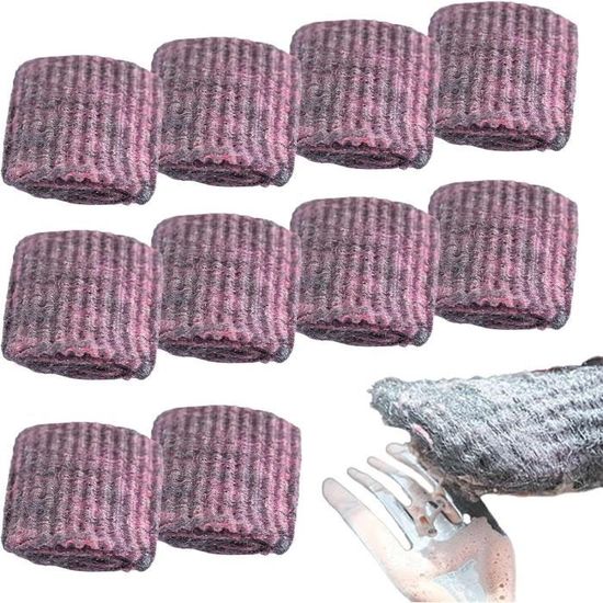 Lot De 10 Tampons Jex Avec Savon Intégré - Laine D'acier Pour Nettoyage Vaisselle, Four, Plaques - Doux, Sans Rayure, Facile à Utiliser - 10