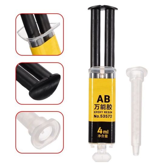 [] 4 ml résine époxy ab colleliquide adhésif fort pour métal / plastique / bois / verre