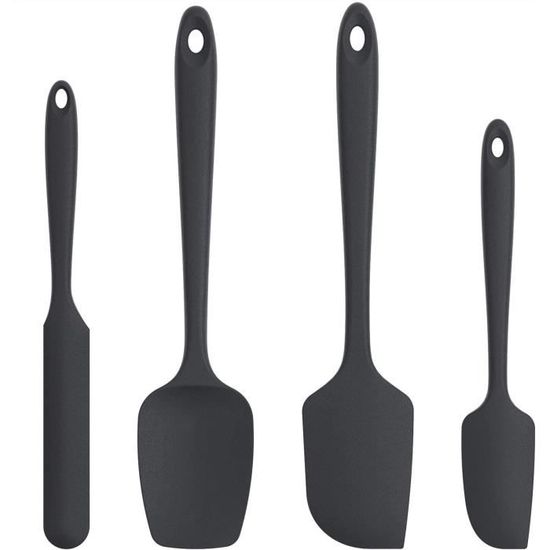 Pritogo Lot de 4 spatules en silicone avec noyau en métal sans BPA jusqu'à  220°