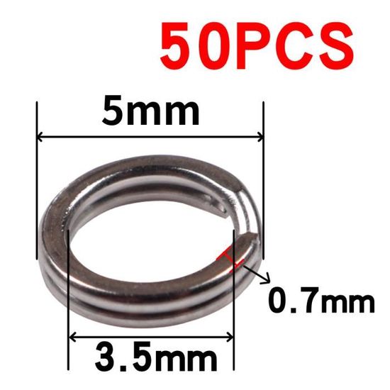 100 Anneaux De Leurre En Acier Inoxydable - Double Rotation - Pour Montage Lignes De Pêche