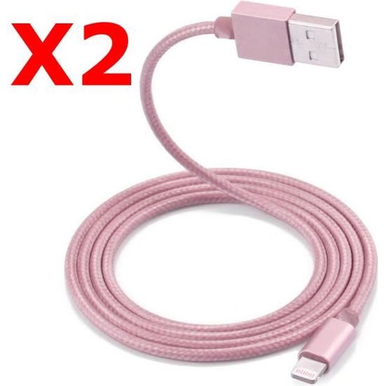 X2 Cable Metal Nylon Renforce Chargeur USB Couleur Noir pour IPhone  Longueur 2m Tréssé Compatible IPhone 6S/7/8/X/Xr/11/12 X2 Little -  Cdiscount Téléphonie
