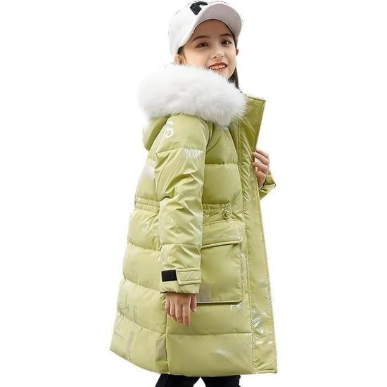 Manteau Hiver Fille Enfant Veste Chaud Capuche Amovible Blouson