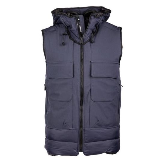 Doudoune sans manches zipp?�e ?� capuche lunettes Homme PARAGOOSE Bleu fonce - Cdiscount Pr??t-?�-Porter