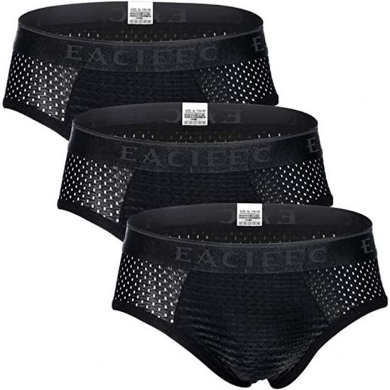 3pcs Slip Homme Culotte en Respirante en Soie Glace Engrener sous vetements Confortables Mix Cdiscount Pret a Porter