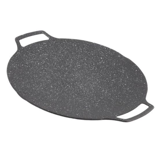 Poêle à Grill Coréen En Acier Inoxydable 12 Trous – 30 Cm, Antiadhésif, Pour Barbecue Intérieur Et Extérieur