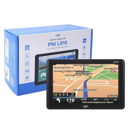 Système de Navigation GPS Écran 7 Pouces PNI L810, Carte de l’Europe