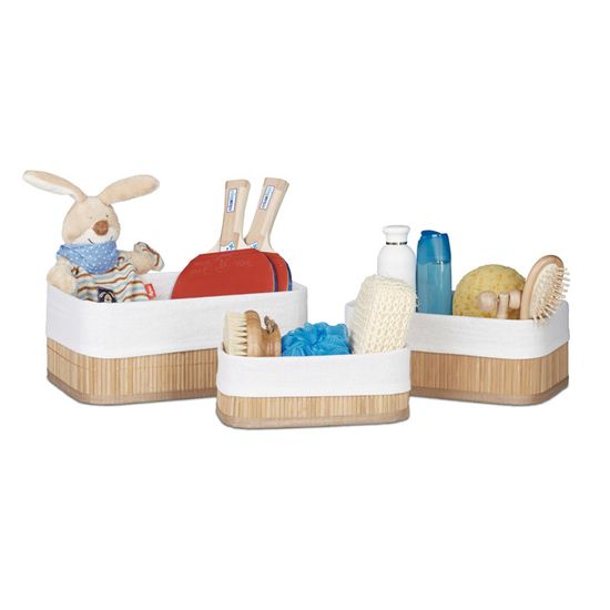 Kesper Catalogue Ensemble De Trois Boîtes De Rangement, Bambou, Kesper Kesper France