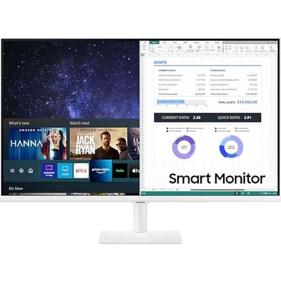 Ecran PC - Samsung Smart Monitor M5 - LS32AM501NU - 32’’ FHD - Dalle VA - Blanc