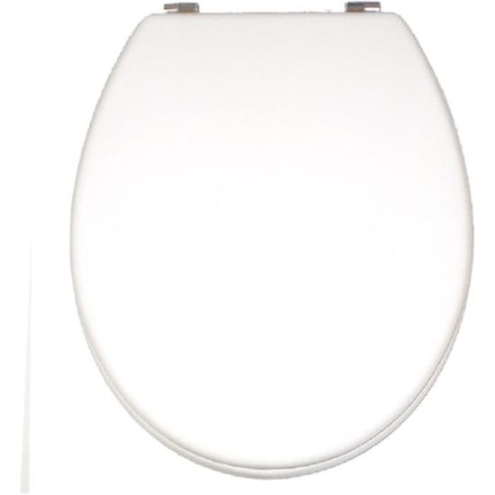 Allibert Naturo - Copriwater Effetto Marmo Bianco Con Chiusura Soft Close, Sedile In Legno Pressato, Design Moderno Per Il Tuo Bagno - 2