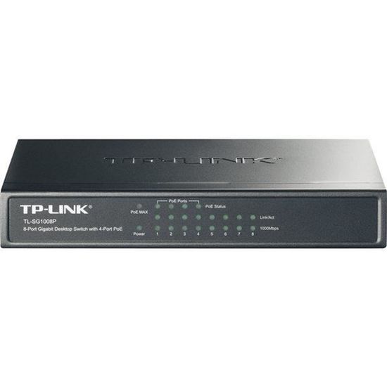 TP-LINK Switch de bureau 8 ports Gigabit 4 Ports PoE -SG1008P