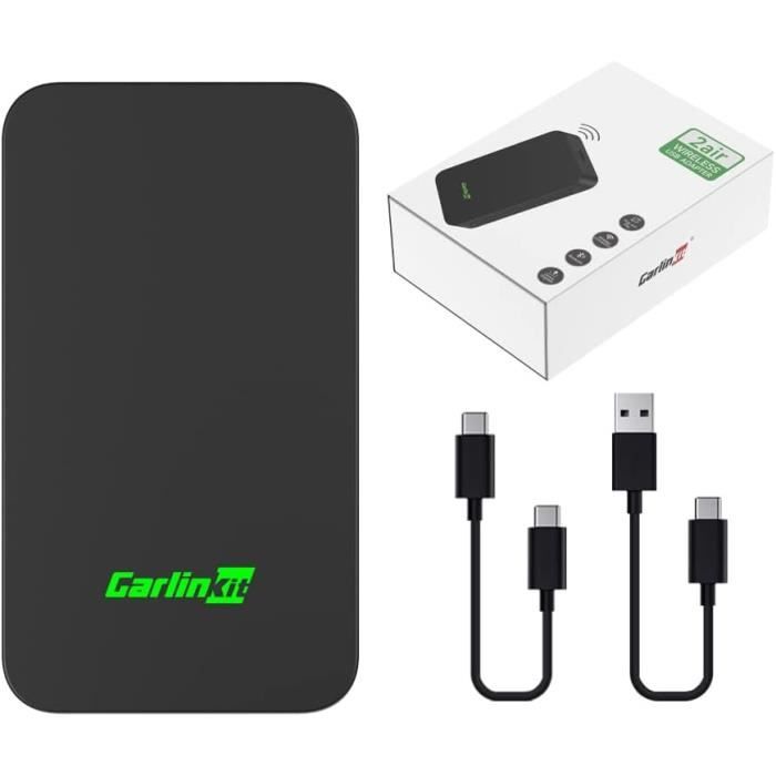 Adaptateur CarPlay & Android Auto Sans Fil 2en1 - Plug & Play USB/Type-C, Bluetooth 5.0, WiFi Double Bande