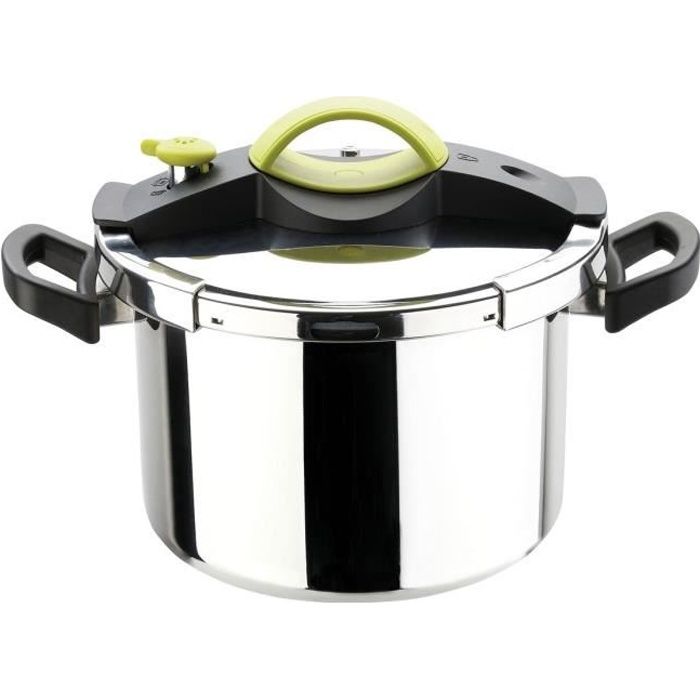 SITRAM Autocuiseur Sitrapro avec panier vapeur - 8 L - Ø 24 cm - Gris, vert et noir - Tous feux dont induction