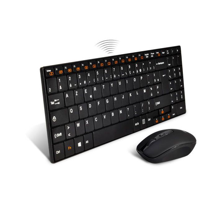 ADVANCE Pack Clavier / Souris - Sans fil - PC - Noir