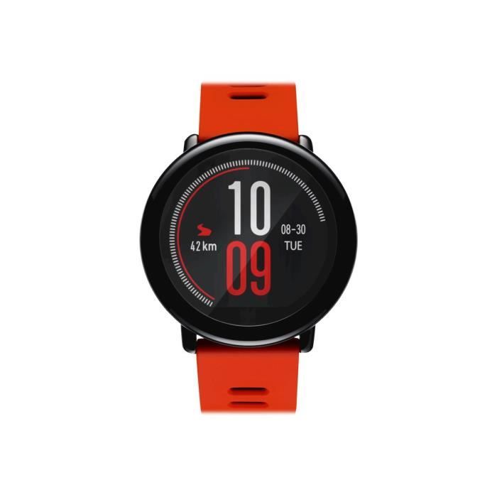Amazfit Pace Montre intelligente avec sangle rouge affichage 1.34- 4 Go Bluetooth, Wi-Fi 54.5 g