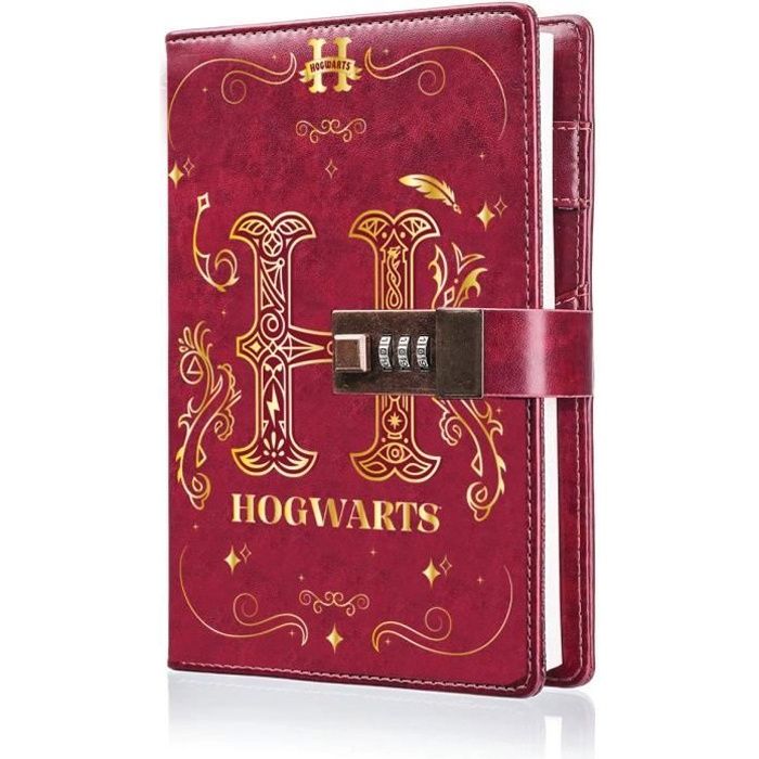 Carnet Secret Harry Potter avec cadenas à code et stylo magique invisible