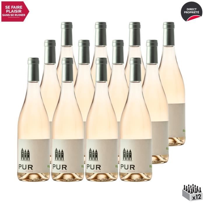 Coteaux d'Ensérune Pur Syrah sans sulfites Rosé 2020 - Lot de 12x75cl - Domaine La Provenquière - Vin IGP Rosé du Languedoc - Roussi