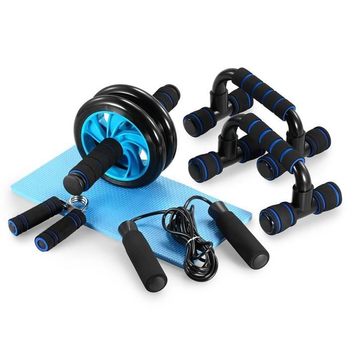 TOMSHOO équipement de Fitness équipement de musculation roue rouleau Kit rouleau Abdominal ba - Modèle: Style 1 Blue - HSJSZHA02160