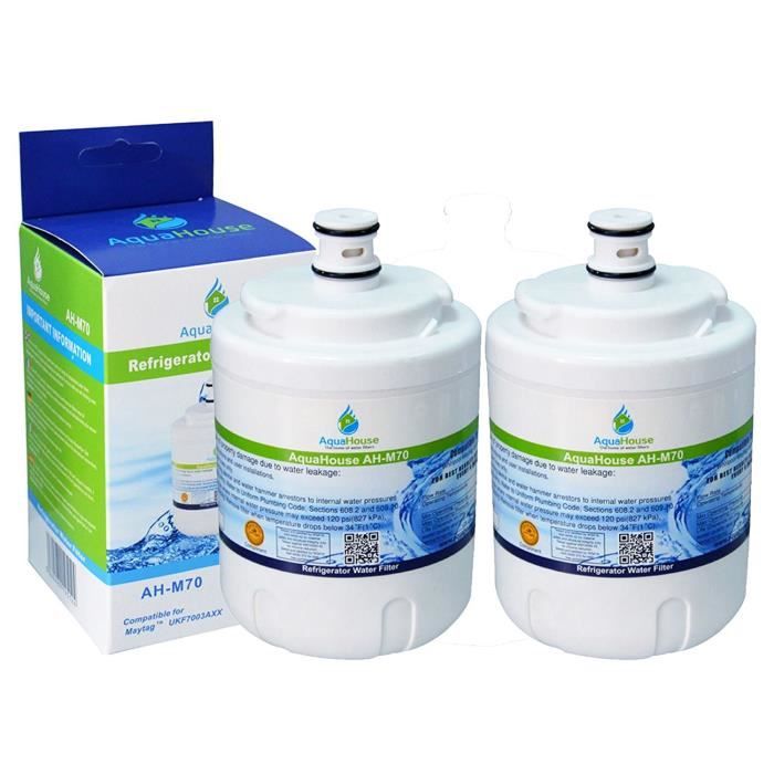 2x AH-M70 Compatible pour Maytag UKF7003 Réfrigérateur Filtre à eau, Amana, Jenn-Air, Smeg FRSA, UKF7003AXX, Beko
