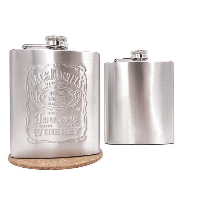 Vente chaude portable en acier inoxydable flacon de hanche bouteille d'alcool voyage whisky bouteille d'alcool flacon de hanche